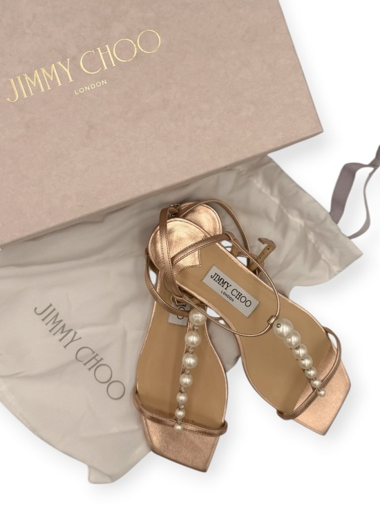 Jimmy Choo Shoes - Jimmy Choo Amari Pearl Embellished Sandals Ballet Pink Size 37 NIB
